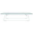 thumbnail image 3 of vidaXL Monitor Stand White 15.7"x13.8"x3.1" Tempered Glass and Metal, 3 of 8