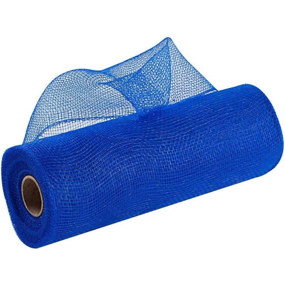 Royal Blue Wreath Deco Mesh - 10" x 10 Yards, Memorial Day, 4th of July, America 250 Anniversary, Spring, Police Support, Summer, Swag, Garland, Birthday, Gift, Veterans Day, Father's Day, BabyShower