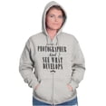 thumbnail image 4 of Kiss A Photographer See What Develops Unisex Fleece Graphic Zip Up Hoodie Brisco Brands 2X, 4 of 5