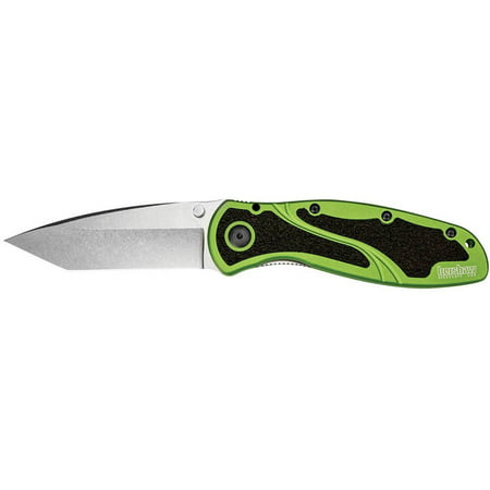 Kershaw Blur Assisted, Black/Green Handle, Tanto