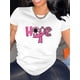 thumbnail image 1 of Camiseta para mamá para mujer ropa de calle clásica veranoBreast Cancer Awareness Hope & Leopard Print Floral Graphic Tee - Women's Casual Crew Neck Short Sleeve T-Shirt, Comfortable Summer TopFathe, 1 of 6