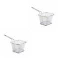 thumbnail image 2 of jesticaly French Fries Baskets Mesh Restaurant Vegetables Kitchen Supply Multi-function Baking Tool Onion Rings Lightweight Silver 10.5*8.5*6.5cm 2Set, 2 of 6
