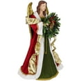 thumbnail image 4 of Northlight Commercial Size Angel Christmas Tree Topper with Wreath - 3' - Red and Green - Unlit, 4 of 8