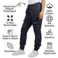thumbnail image 4 of Women's Cotton Flex Stretch Cargo Jogger Pants (Sizes, S-2XL), 4 of 5