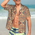 thumbnail image 7 of Disketp Hawaiian Shirts for Men,Traditional Tribal Aztec Print Mens Casual Short Sleeve Button Down Shirts Beach Shirt, 7 of 7