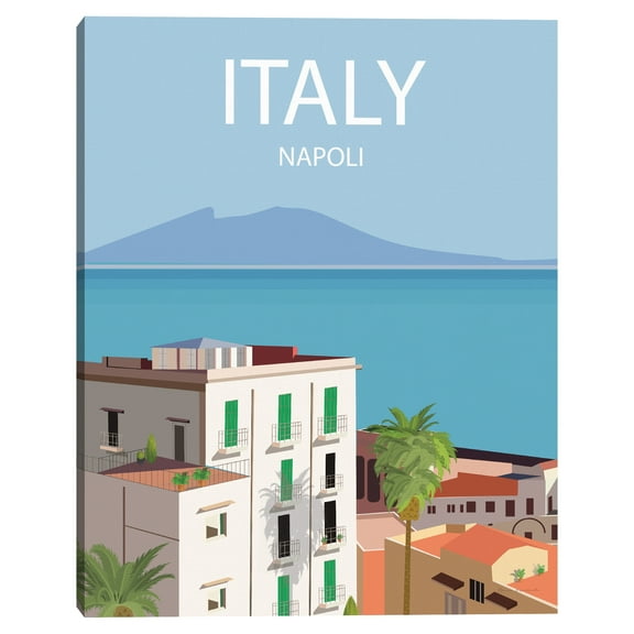 Masterpiece Art Gallery Napoli Cities Canvas Art Print, 22" x 28", by Omar Escalante