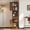 antique brown, variant on NEWSENDY Modern Home Office Computer Desk with 4-Tier Storage Shelves,Study Desk Writing Table with Bookshelf, Compact Computer Workstation for Home & Office, Space-Saving Design