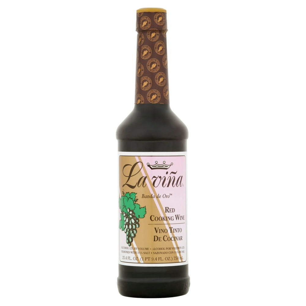 Goya Cooking Wine Red La Vina,25.4 Oz (Pack Of 12)