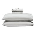 thumbnail image 3 of Superior Cotton Blend 600 Thread Count Dash Stitch Hem Sheet Set, Queen, Platinum, 3 of 7
