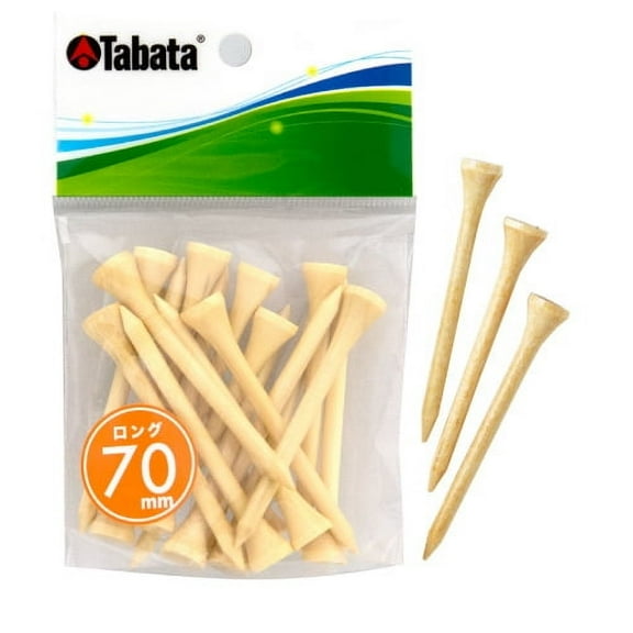 Tabata GOLF GV0506 Wood Slim Tee Long 2-3/4 Inch, 70mm, 18 Pack
