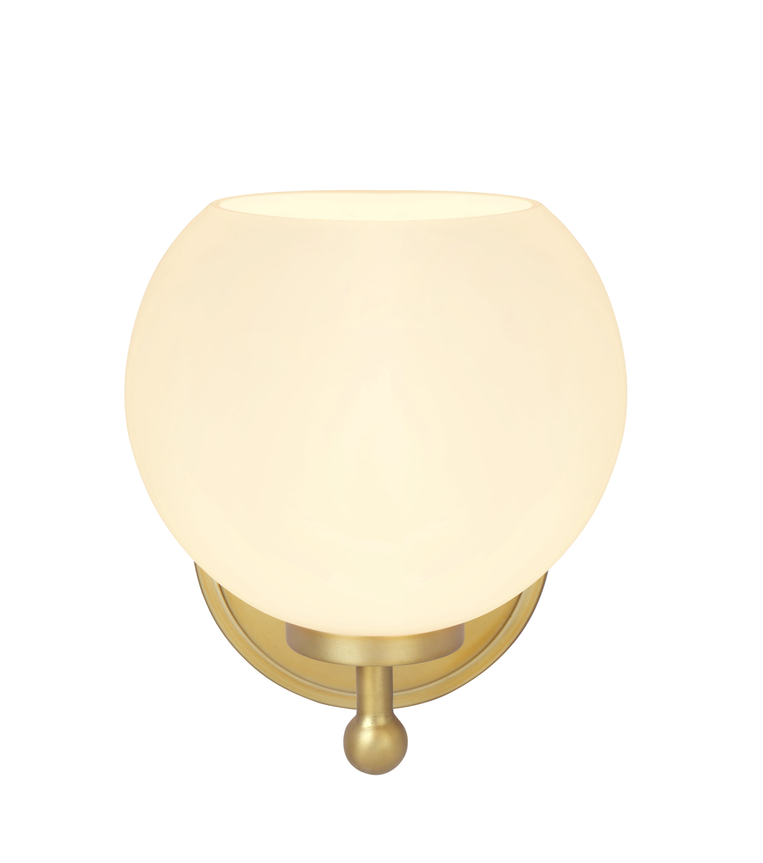 Aspen Creative 62222, One-Light Metal Bathroom Vanity Wall Light Fixture, 5-7/8" Wide, Transitional Design in Gold