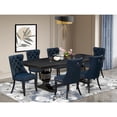thumbnail image 4 of Luxe by East West Furniture 7 piece dining table set a kitchen table and 6 Faux Leather modern chairs, 4 of 7