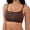 Brown, variant on Women's Wireless Bralette No Padding Scoop Neck Seamless No Underwire Smoothing Everyday Bra