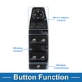 thumbnail image 3 of Interruptor de ventana eléctrica Unique Bargains No.61319297349 Interruptor de control de ventana para BMW X1 2016 xDrive28i 2.0L L4 - Gas Plástico Negro, 3 of 7