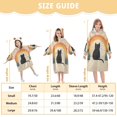 thumbnail image 4 of FORMRS Wearable Blanket Hoodie with Sleeves for Kids Cozy Flannel Sweatshirt, Beige Cat Rainbow, 4 of 7