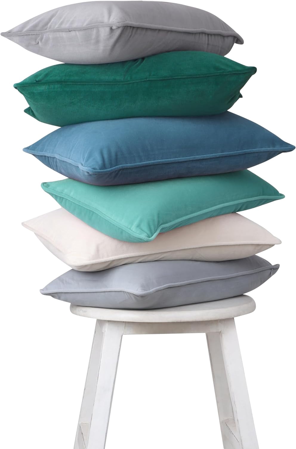A1HC Hypoallergenic Down Alternative Pillow Inserts, 12x20 in, Rectangular, Pack of 2, Light Blue