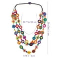 thumbnail image 2 of DINHEAROM 1Set Retro Bohemia Style Multi Layered Bead Necklace Women Coconut Shell Daily Wearing Present, 2 of 7