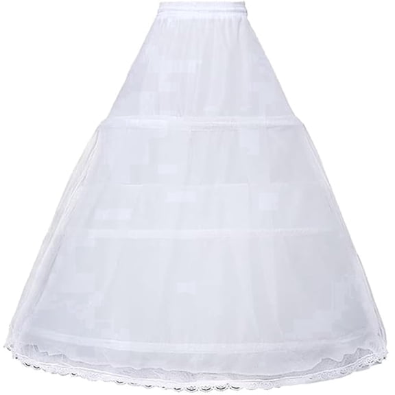 CYYPLAS 3 Hoop with Netting Elastic Half Slip Bridal Petticoat Underskirt Women's