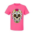 thumbnail image 2 of Wild Bobby Day Of The Dead Sugar Skull Pop Culture Men Graphic Tee, Neon Pink, 5X-Large, 2 of 5