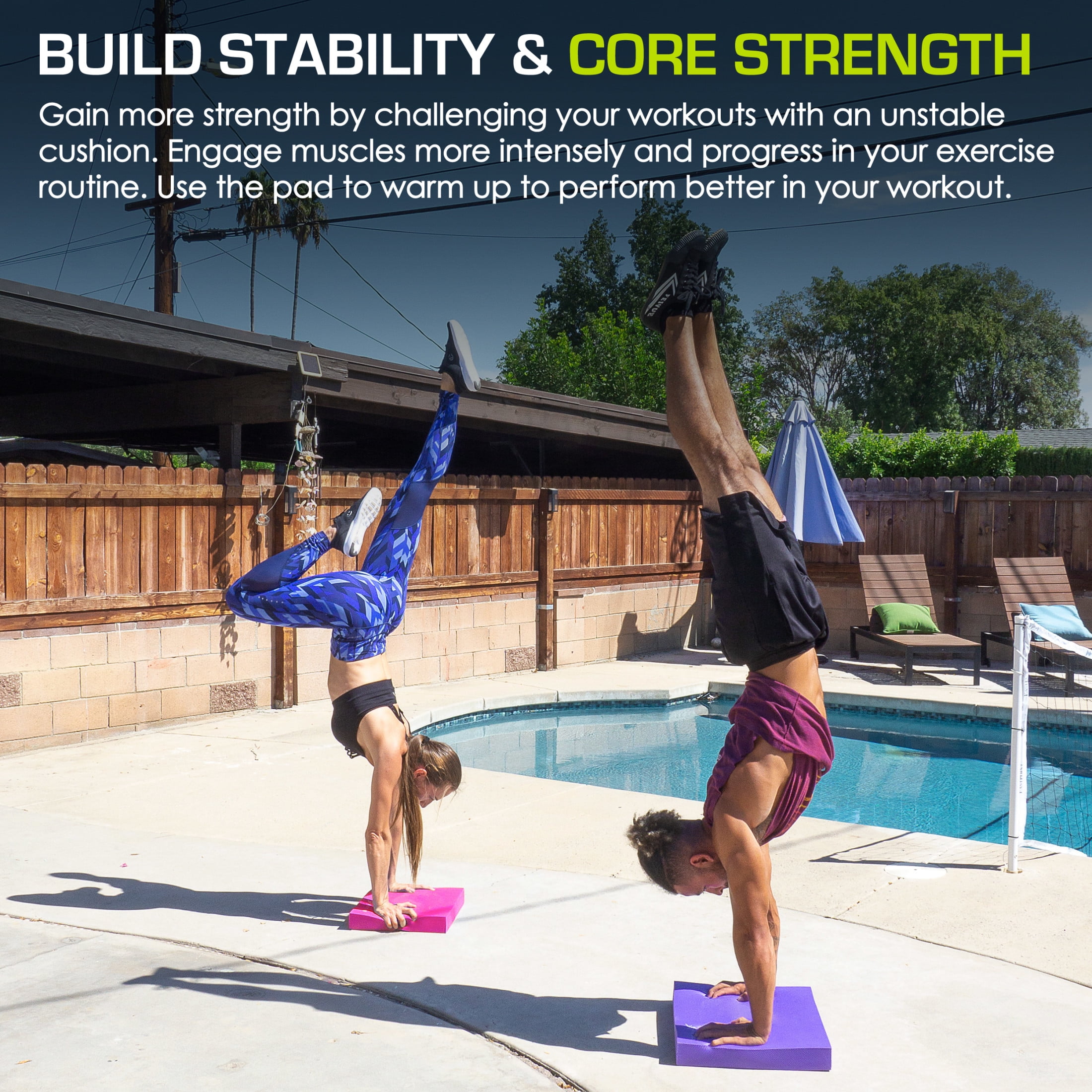 ProsourceFit Exercise Balance Pad for Fitness and Physical Therapy 15"x19" Large