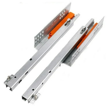 1Pair Rebound Press Push To Open Under Mount Furniture Kitchen Bath Drawer Slide Rail Runner 25KG