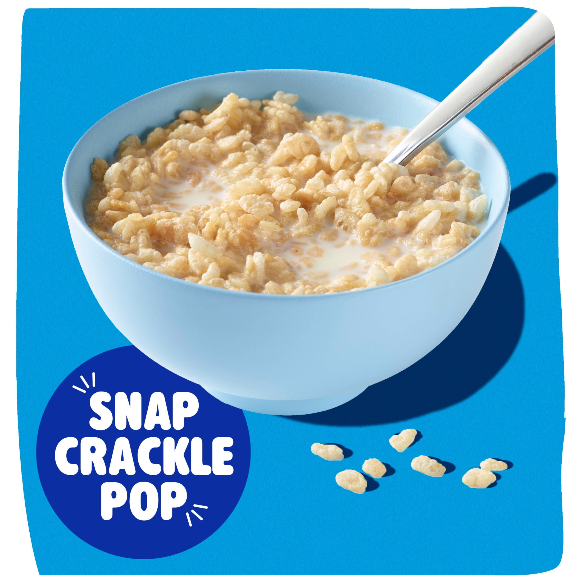 (8 pack) Kellogg's Frosted Krispies Frosted Flavor Breakfast Cereal, Kids Snacks, Family Size, 17.1 oz