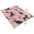 thumbnail image 4 of Schnauzer Dogs and Flowers Blanket,Comfortable Soft Flannel Throw Blanket,All Season,Warm Lightweight Blankets for Sofa Bed Couch Living Room Chair,60"x80"(150x200cm), 4 of 4