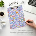 thumbnail image 2 of FMSHPON Rainbow Leopard Print Clipboard Hardboard Wood Nursing Clip Board and Pull for Standard A4 Letter 13x9 inches, 2 of 2