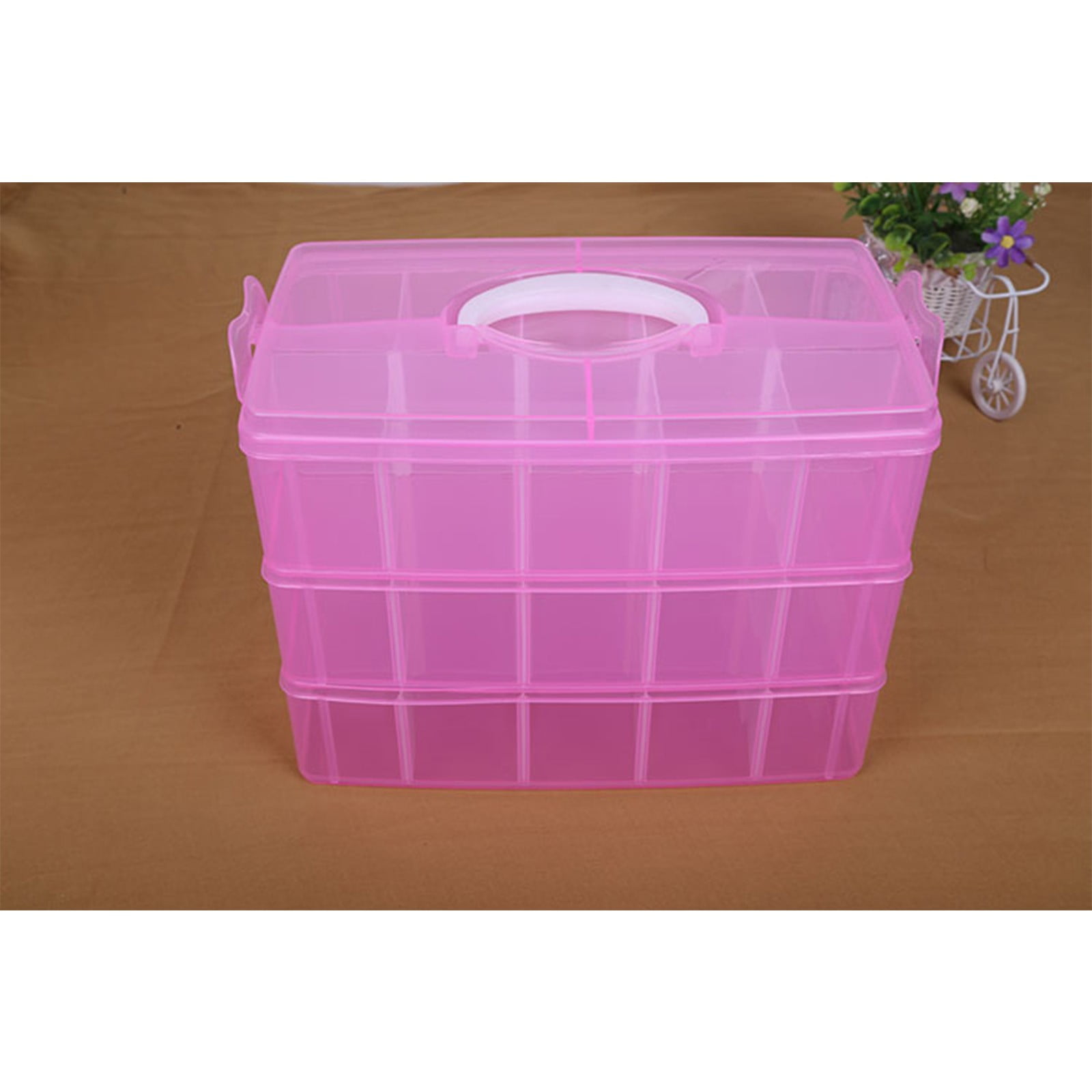 Plastic Bead Storage Organizer, Toolbox for Crafts and Jewelry,Plastic Craft Beads Jewellery Storage Organizer Tool Box Case