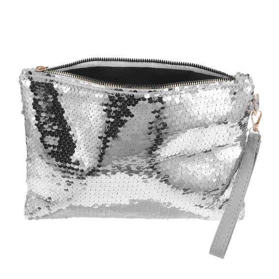 IFANLANDOR Elegant Sequin Clutch Purse with Wristlet for Dressy Evening and Wedding
