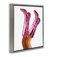 thumbnail image 3 of Stupell Industries Pink Glam Cowgirl Boots People Painting Gray Floater Framed Canvas Art Print Wall Art, 25 x 25, 3 of 9