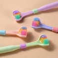 thumbnail image 3 of LNGOOR Innovative Toothbrush Easy Use Random Color Three Sided Efficient Oral Care Brush for Home, 3 of 8