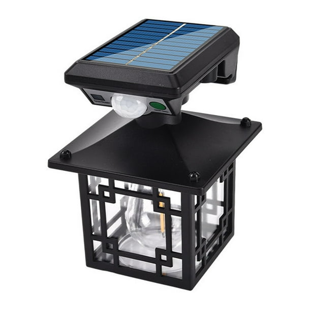 【JD-1579】 Lámpara solar pared con inducción cuerpo nueva lámpara calle impermeable para patio exterior decorativa para casa villa (cuadrado-A)