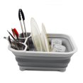 thumbnail image 5 of SAMMART 12L (3.17 Gallon) Collapsible Dish Drainer with Swivel Spout Foldable Drying Rack - Portable Dinnerware Organizer - Space Saving Kitchen Storage Tray, 5 of 6