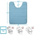 thumbnail image 5 of Smiry Memory Foam Bathroom rugs Toilet mats, U-Shaped Contour Carpet, 20" x 24", Blue, 5 of 8