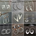 thumbnail image 2 of K-KED Vintage 925 Silver Women Ear Hook Earrings Wedding Drop Dangle Delicate Jewelry A Pair-#7, 2 of 9