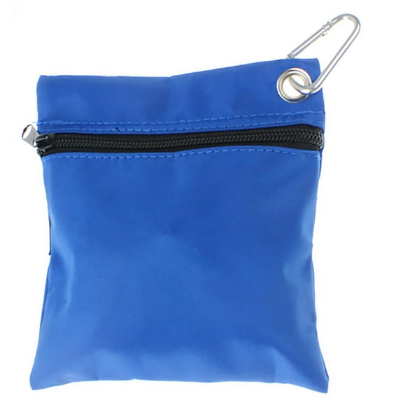 FENGGUIQU Wear Resistant Nylon Golf Ball Pouch Blue Convenient Storage Bag