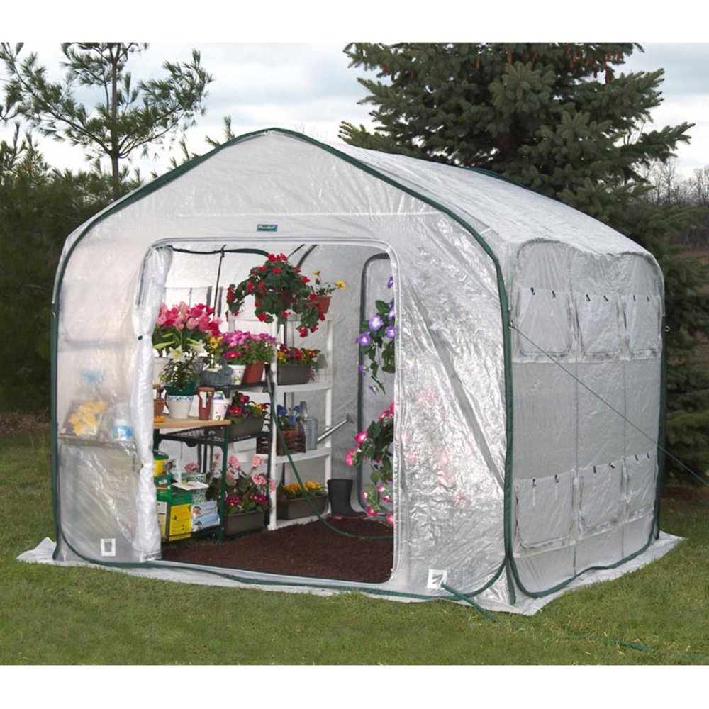 FlowerHouse Farm House 9 x 8Foot Portable Greenhouse