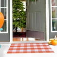 thumbnail image 6 of Cotton Hand Woven Plaid Doormat, Fall Seasonal Outdoor Rug, Layered Design for Front Door Porch Patio Entryway, 40X60Cm Tanuke, 6 of 7