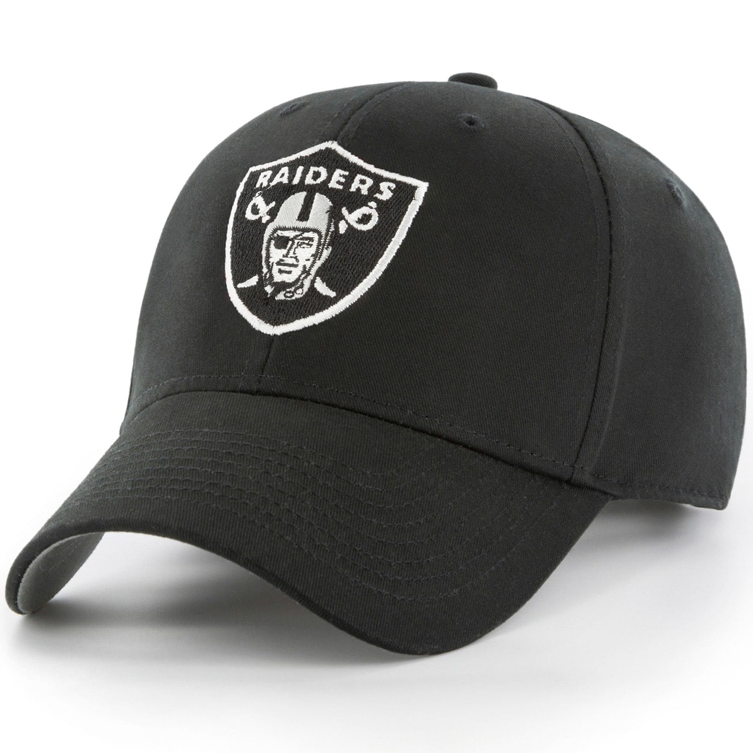 Men's Fan Favorite Black Las Vegas Raiders Mass Basic Adjustable Hat ...