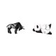 thumbnail image 1 of Estatua de toro,Estatua de toro,figura decorativa para escritorio,Arte decorativo coleccionable para el hogar y la oficina,Reloj de pared,Reloj de pared de panda,decoración para el hogar,lindo, 1 of 8