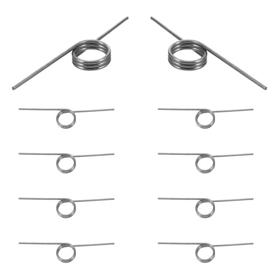 FRCOLOR 10Pcs Stainless Steel Torsional Springs for Trash Can Lids Replacement Durable and Easy to Install Plated Silver
