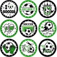 thumbnail image 1 of ERDS-20 Sheets Soccer Sports Party Round Sticker Labels Decoration, Soccer Decals Party Supplies Favors, Round Soccer Envelope Seals Paster for Party Decorations (1.5 Inches), 1 of 4