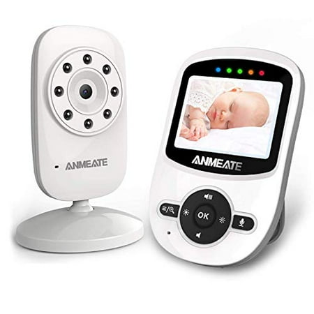 Video Baby Monitor with Digital Camera ANMEATE Digital 2 4Ghz Wireless Video Monitor with Temperature Monitor 960ft Transmission Range 2 Way Talk Night Vision High Capacity Battery