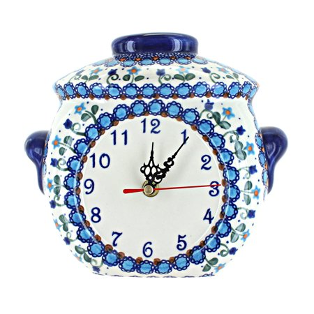 Blue Rose Polish Pottery Savannah Wall Clock