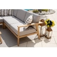 thumbnail image 3 of Laguna 4-Piece Eucalyptus Wood Outdoor Patio Conversation Sectional Set w/3-Piece Sectional and Coffee Table, 3 of 7