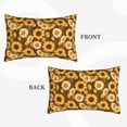 thumbnail image 2 of Sikiie Vintage Wood Grain Sunflower A Print Plush Pillow Cover, Wrinkle-proof and Stain-resistant Pillow Protector without Pillow Core, Home Decoration-14"x20", 2 of 6