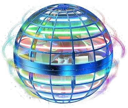 Balle Volante Mini Drone Enfant 6-10 Ans - Flying Ball Lumineuse Rotation 3D - Cadeau Intérieur Extérieur