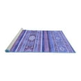 thumbnail image 2 of Ahgly Company Machine Washable Indoor Rectangle Abstract Blue Modern Area Rugs, 3' x 5', 2 of 4