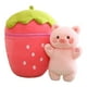 thumbnail image 3 of Lindo juguete de peluche de fresa que se convierte en un animal decorativo para el hogar. Cerdo de 30 cm., 3 of 9